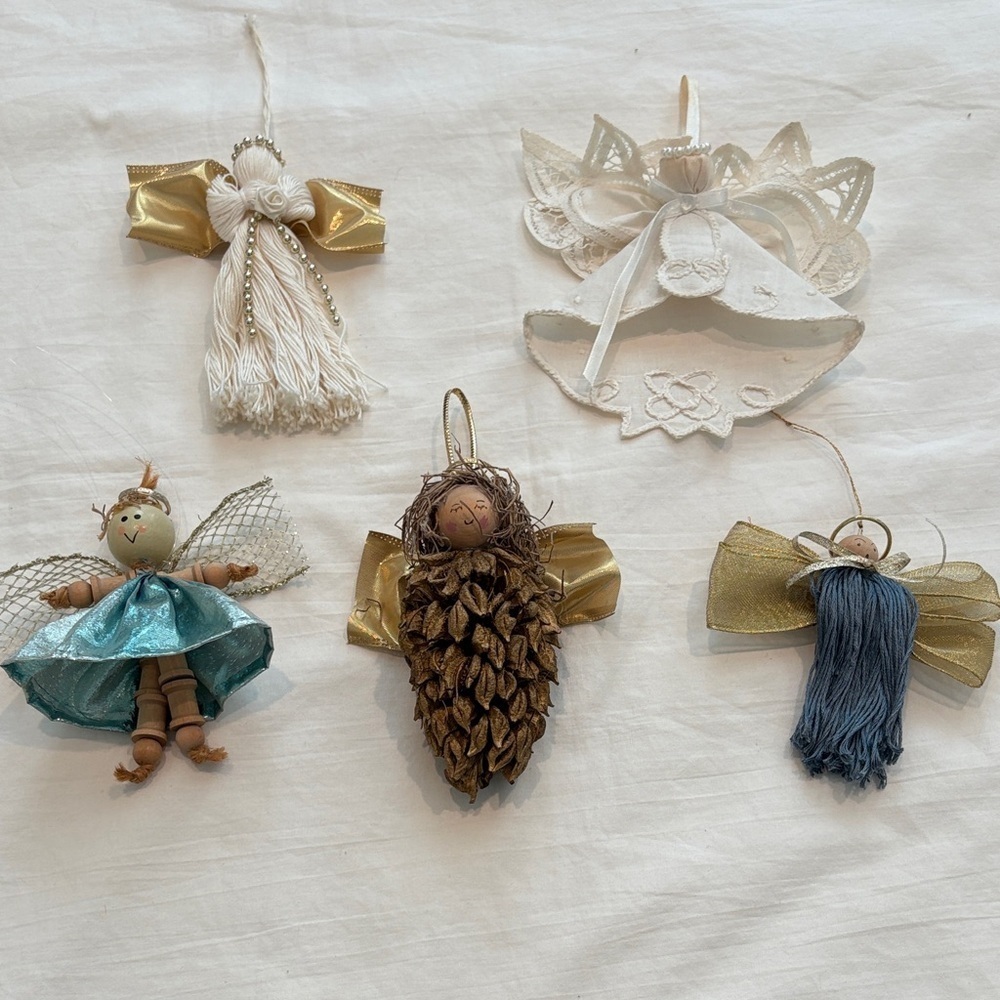 Handcrafted Angel Ornaments. Y2K
